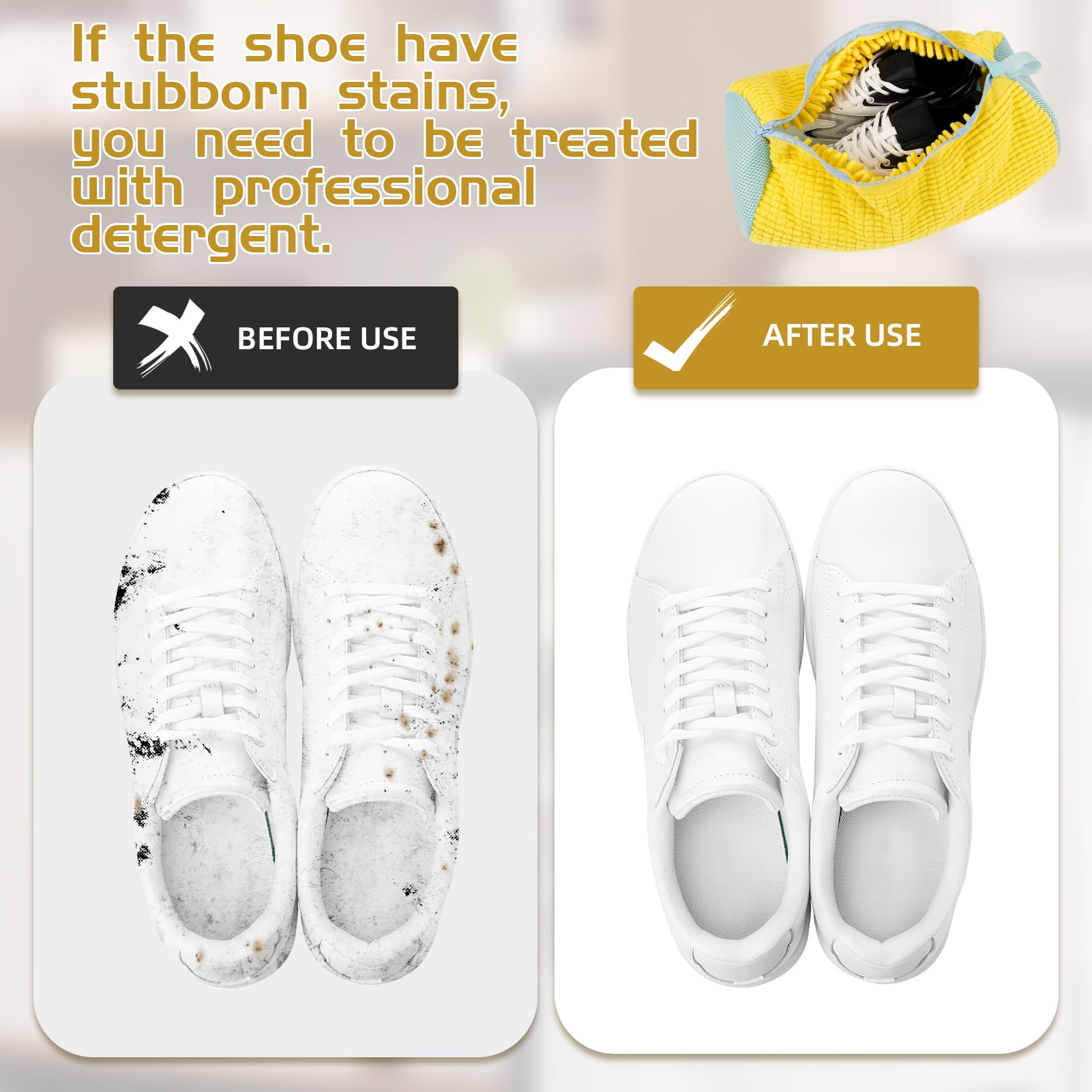 SANHIGHEND Schuh Waschbeutel - 39x19cm Anti-Verformung Wäschenetz