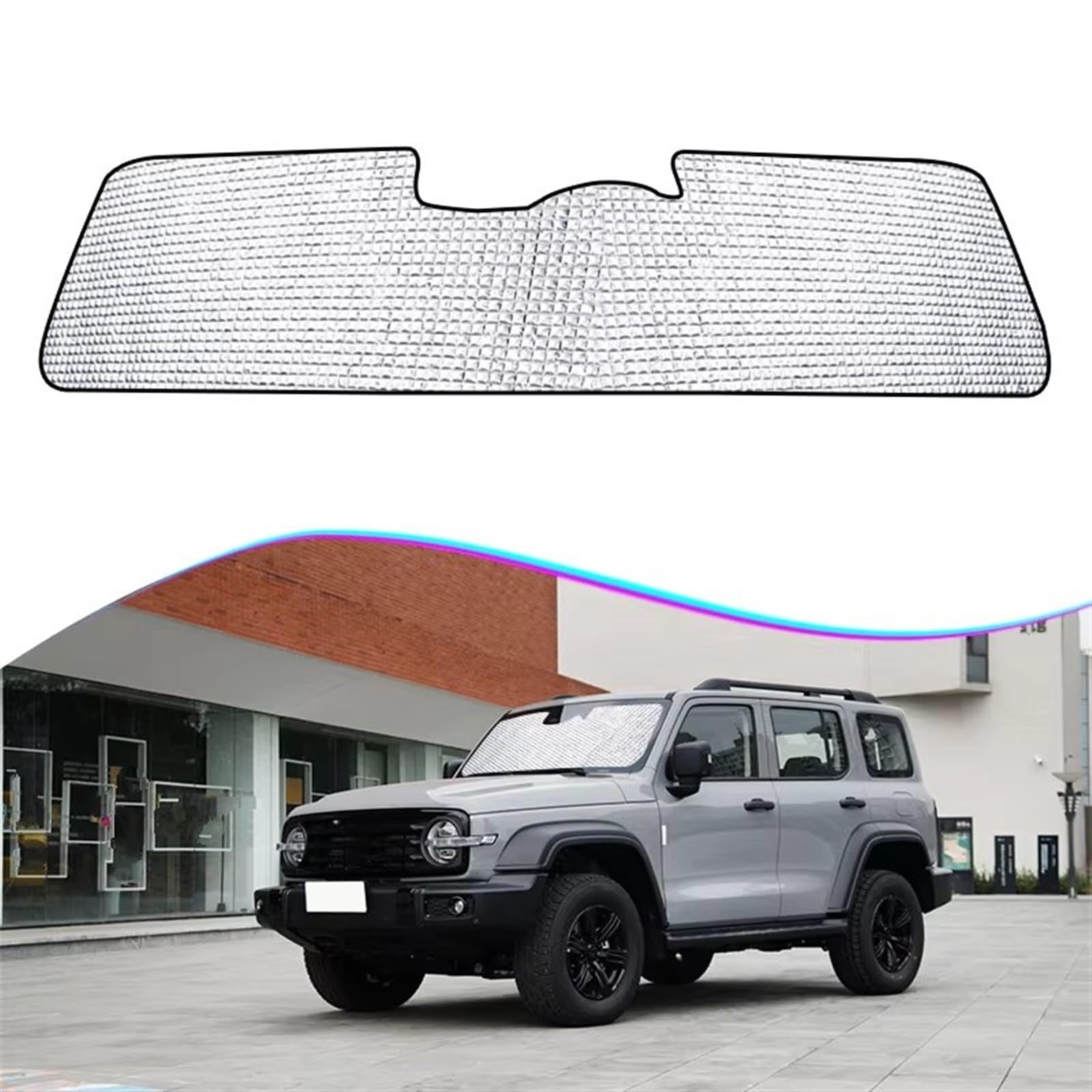 Protector Solar Coche para Gran para Pared para Tanque 300 2022 2023 Parasol Parabrisas Delantero Parasol Coche Protección UV Parasol para Parabrisas Coche(Front 1pcs)