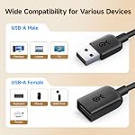Cable Matters 3-Pack Courte USB à USB Prolongation Cable 3 ft (hommes à femmes) USB Extendeur Cable, USB Cord d'extension)