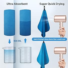 BOGI Microfiber Travel Sports Towel-Quick Dry Towel, Soft Lightweight Microfiber Camping Towel Absorbent Compact Travel Towel for Camping Gym Beach Bath Yoga Swimming Backpacking (M:40\'\'x20\'\'-Blue)