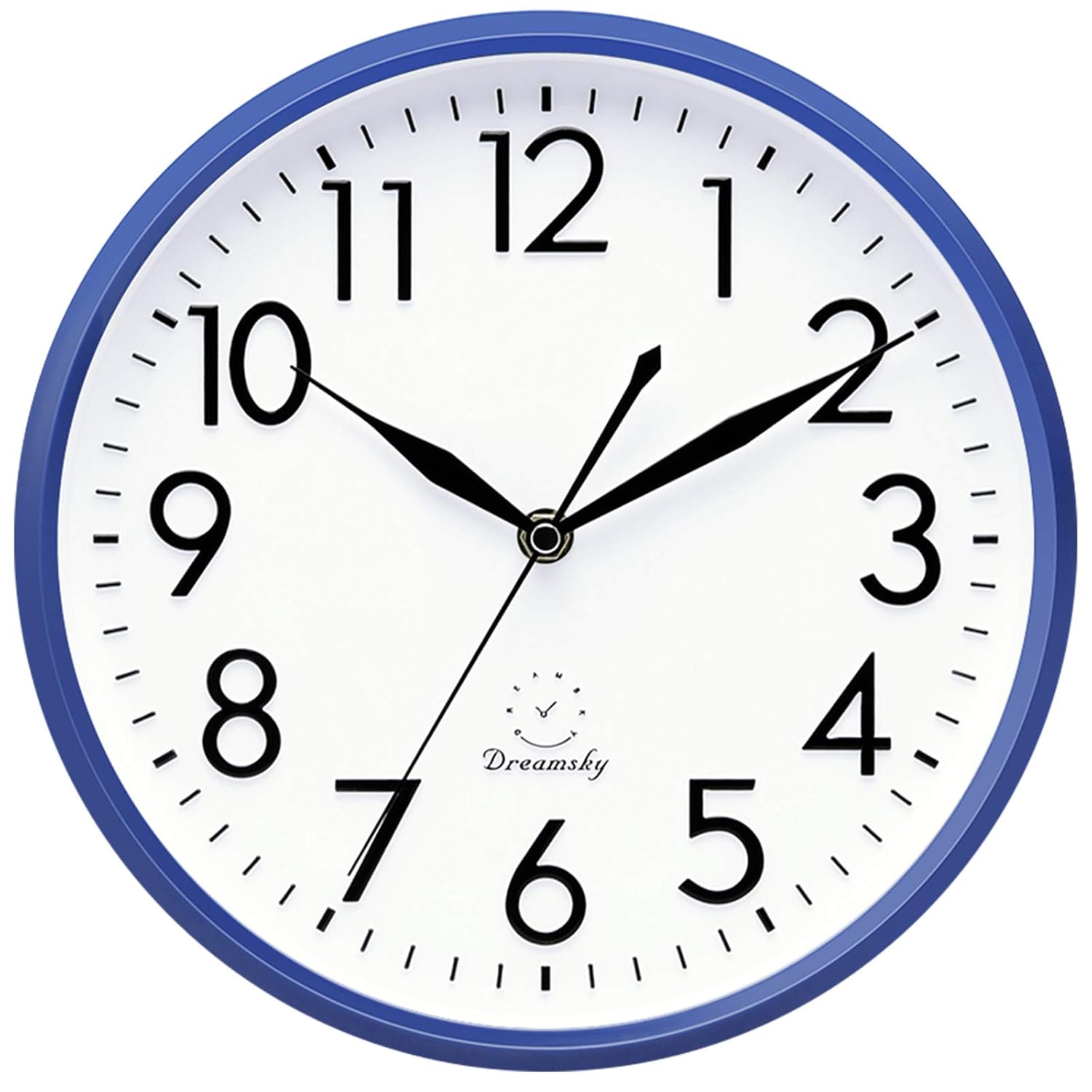 Buy Navy Blue DreamSky 10" Non Ticking Wall Clock ,Decorative Indoor