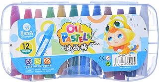 مجموعة ألوان شمع باستيل زيتي من 12 قطعة، رقم: SX-75_LD-3002