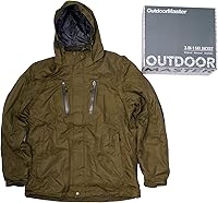 Vista 2 de OutdoorMaster Chaqueta de esquí 3 en 1 para hombre, Verde