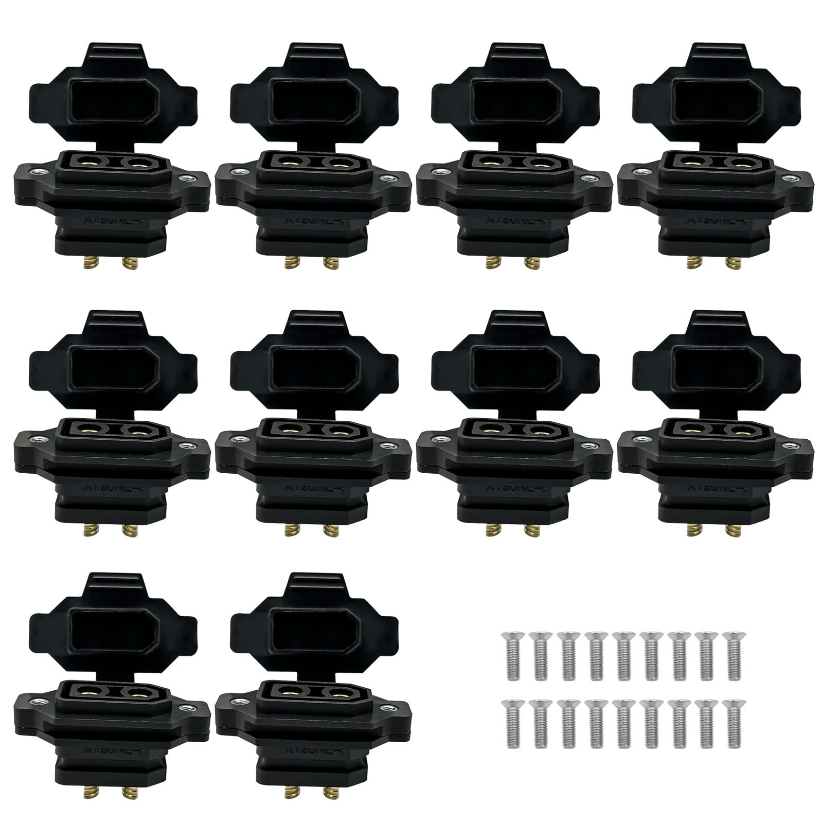 10PCS XT90NE-F XT90E-F Female Head Plug Gold-Plating Connector with PVC Protective Sleeve Dust Cap for RC Drone Power Battery Welding Connect Adapter (XT90NE-F)