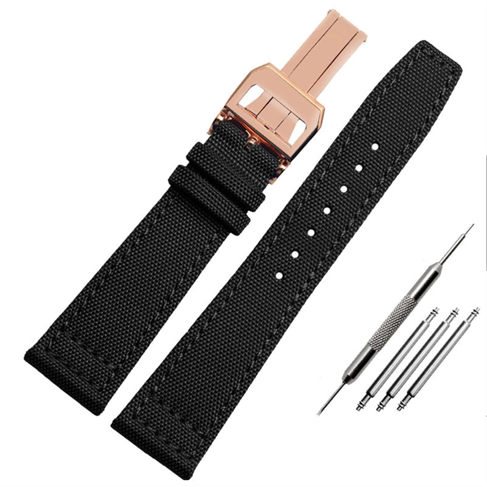 Nylon Watch Band Dla IWC Portugalski Pilot Seria 20mm 21Mm 22mm Zegarki Na Rękę Płótno Bransoletka, Kolor: wielokolorowe, 21mm