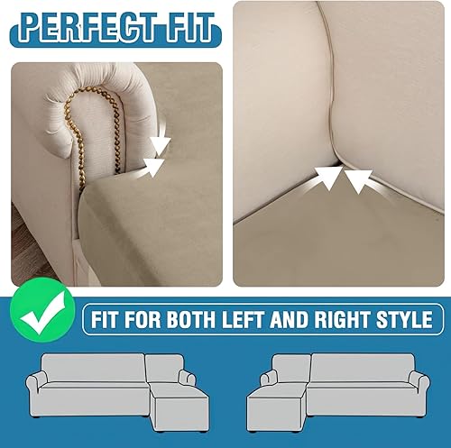 Vista 67 de Funda para Sofá de Terciopelo Elástico Funda de Cojín de Sofá 1 Pieza - Funda Elástica Lavable para Asiento o Respaldo, Fundas de Asiento para Sofás