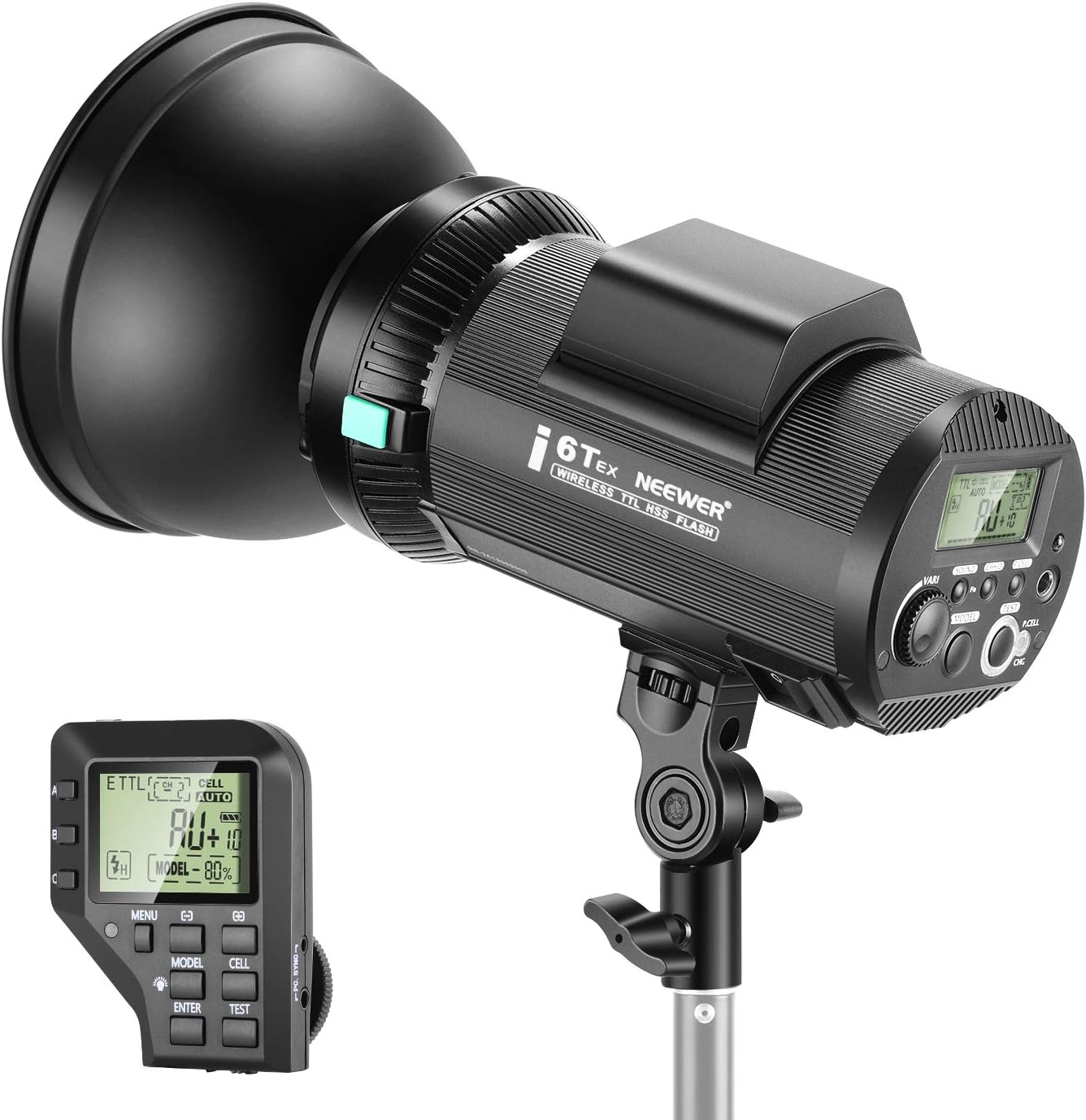 Neewer i6T EX 600W TTL HSS Studio Strobe Flash Monolight Compatible with Canon, 2.4G Wireless Trigger/Modeling Lamp/Recycle in 0.2-1 Sec/Lithium Battery(up to 400 Full Power Flashes)/Bowens Mount