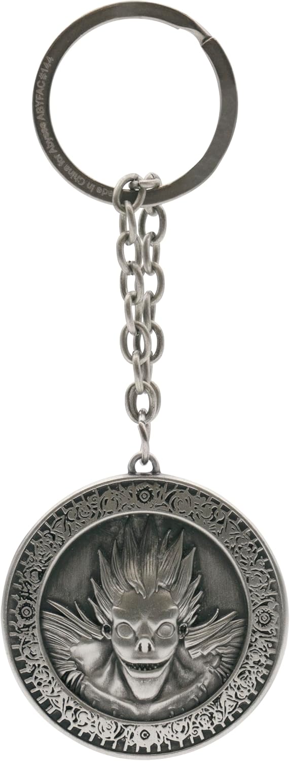 ABYSTYLE - DEATH NOTE 3D Medal Key Ring, silver, Dimensions : H. 4,4 cm x L. 4,5 cm