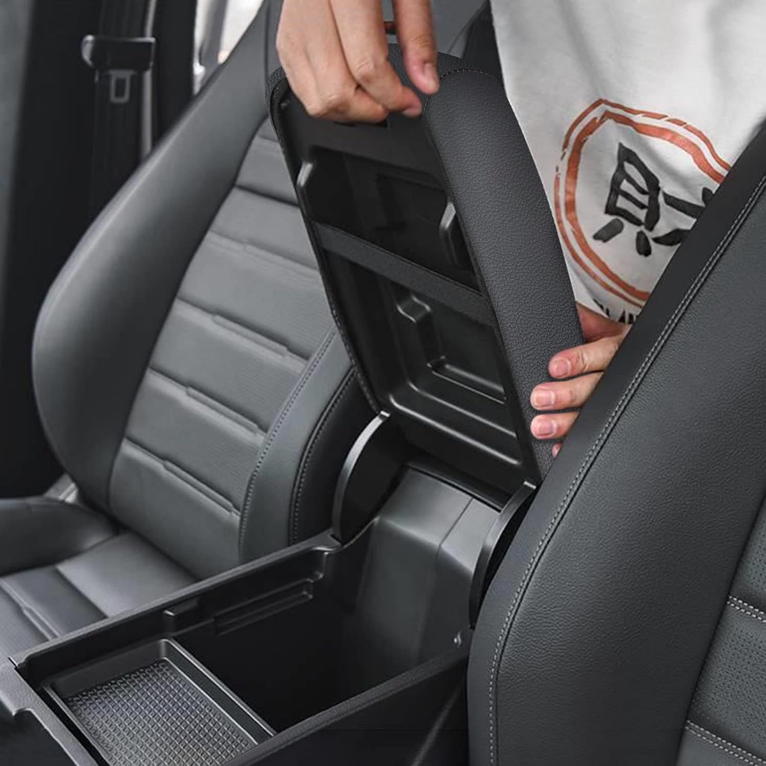 AOMSAZTO Armrest Covers for Honda Civic 2006-2011 Black
