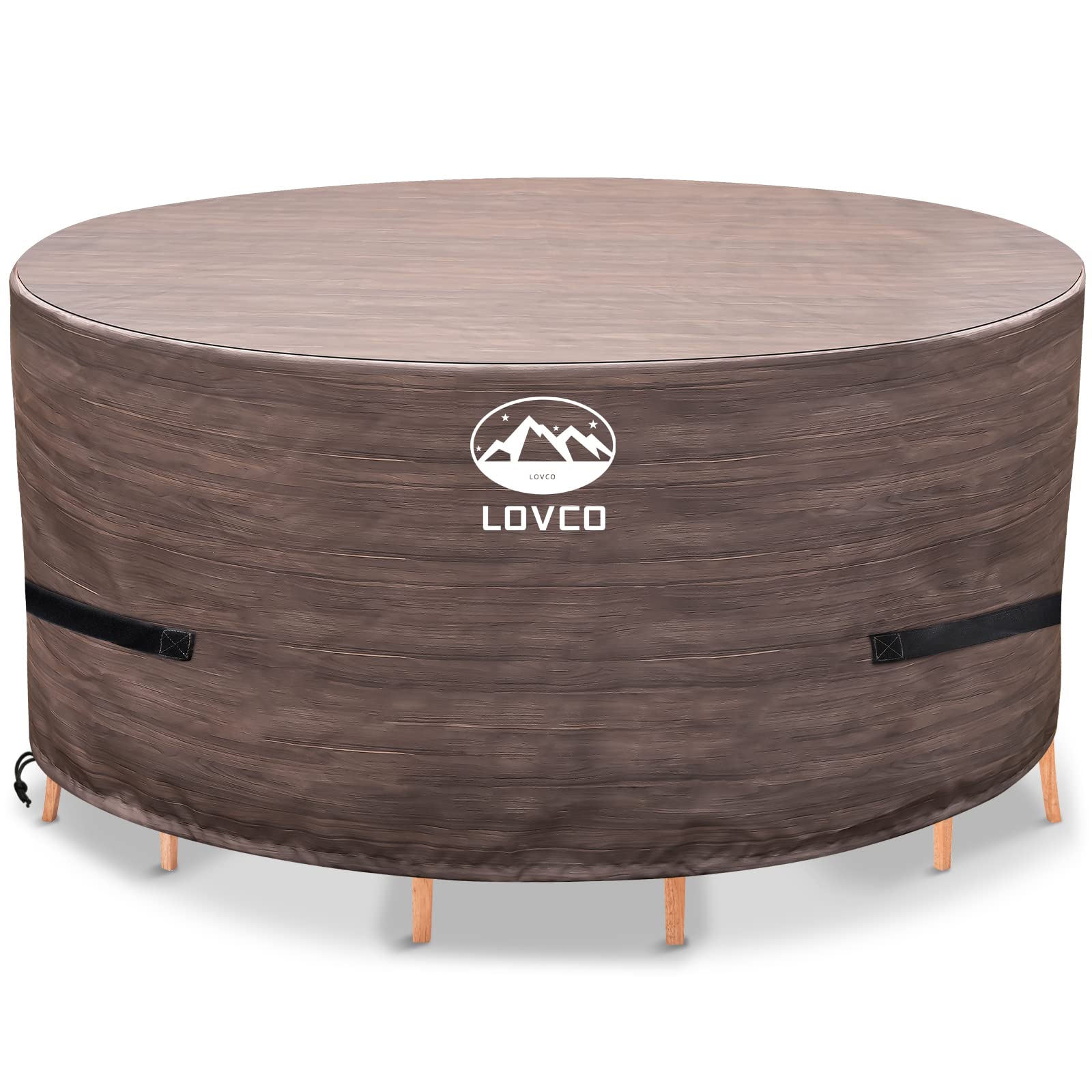 Lovco Patio Furniture Covers,600D UV Resistant Round Patio Table Cover