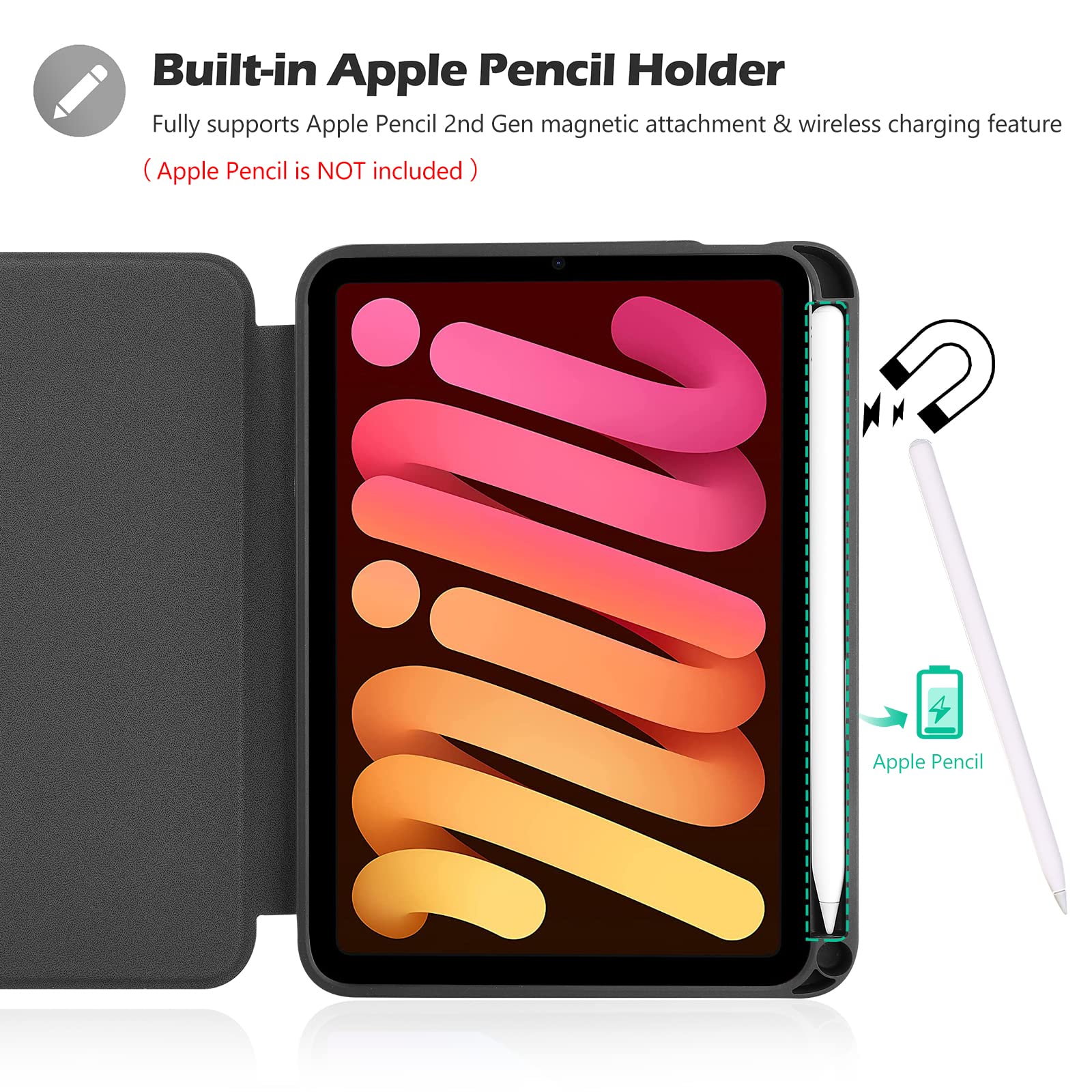 ProCase iPad Mini 7 A17 Pro 2024 Mini 6 Case 8.3 Inch 2021 Case