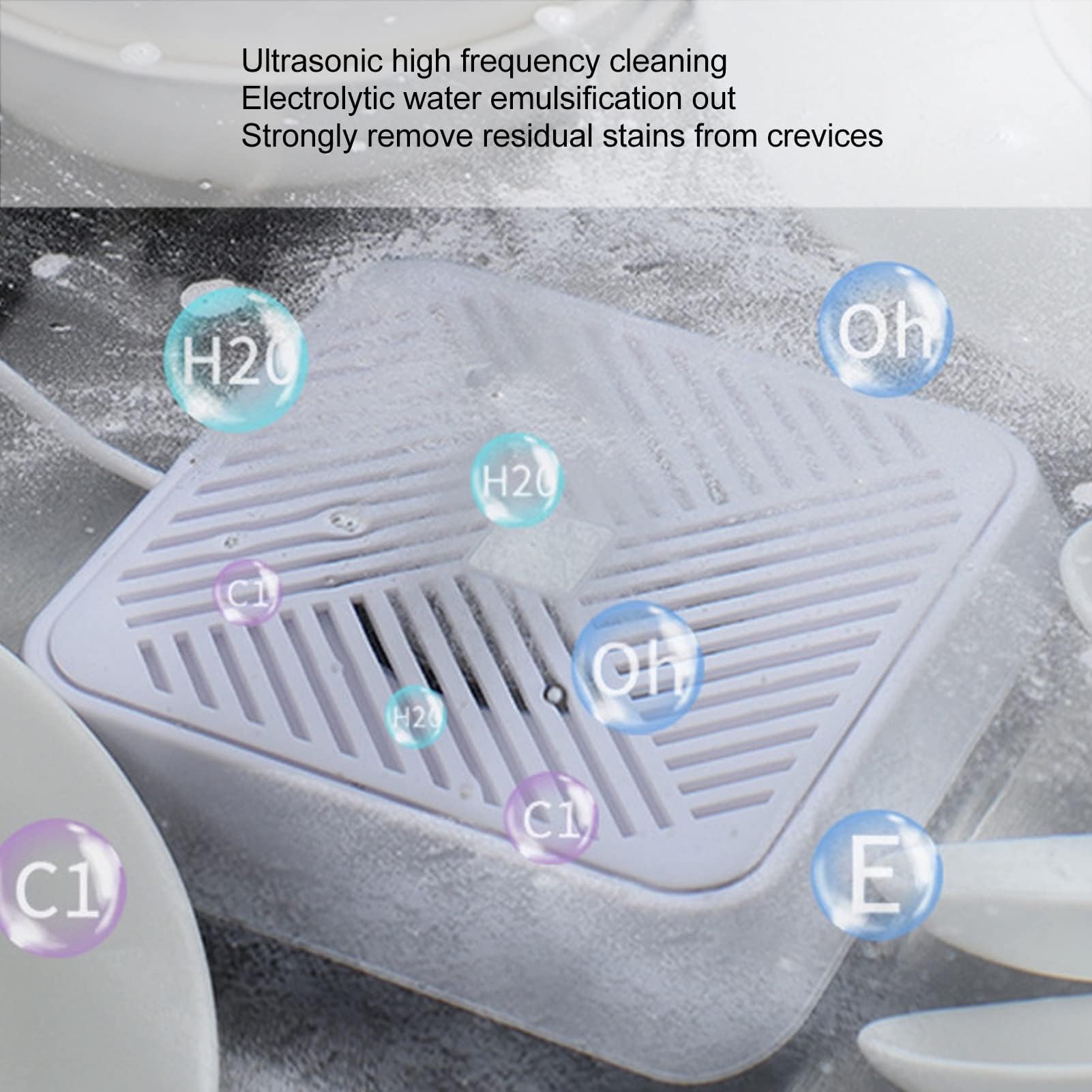 Machine à laver portable, mini lave-vaisselle portable, évier, lave-vaisselle, lave-vaisselle USB pour évier, fourniture de cuisine domestique (White)