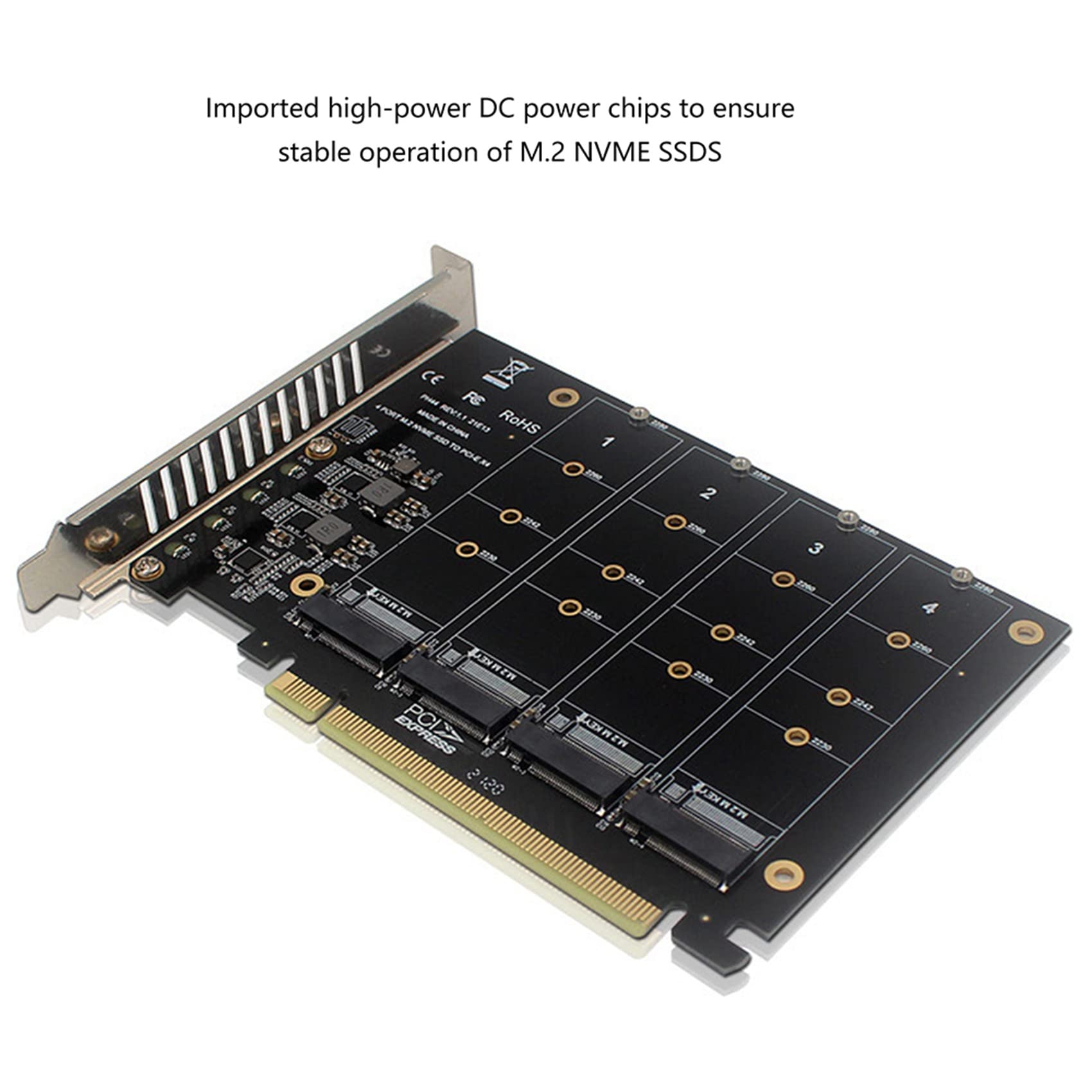 Amazon.co.jp: 2X PCIE 4ポートM.2 NVME SSD拡張カード コンピューター 
