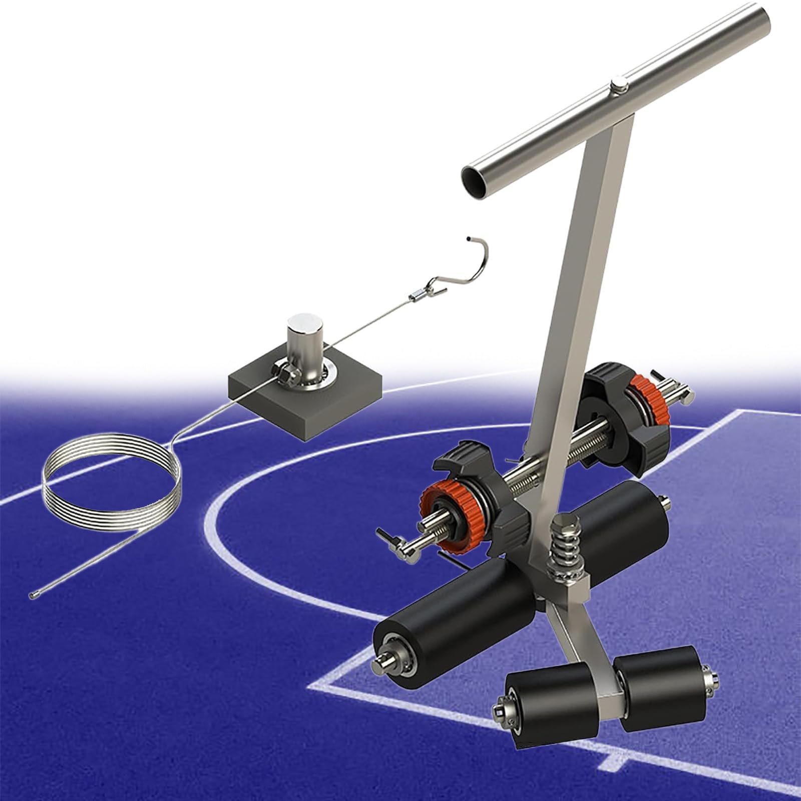 GTHTUHFD Adjustable Court Line Tape Applicator - Hand Push Floor Marker For Basketball, Sports Courts On Concrete, Asphalt,