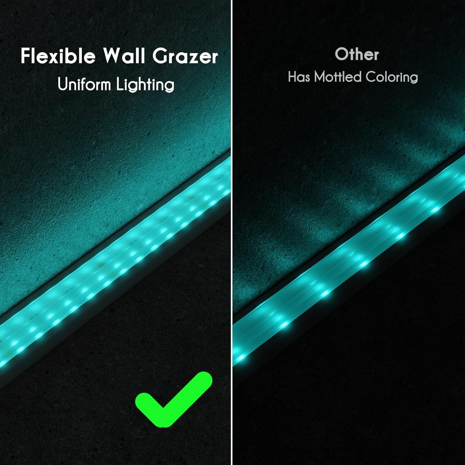 Shine Decor 24V RGB Wall Washer Lights 3.3FT with Flexible Linear Design, UL Listed IP67 Waterproof LED Strip Lights for Outdoor Building Facade, Wall Lighting, Hardwired (Not Included Power Supply)