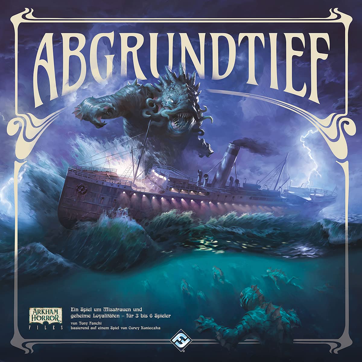 Fantasy Flight Games, Abgrundtief, Expertenspiel, Strategiespiel, 3-6 Spieler, Ab 14+ Jahren, 120+ Minuten, Deutsch