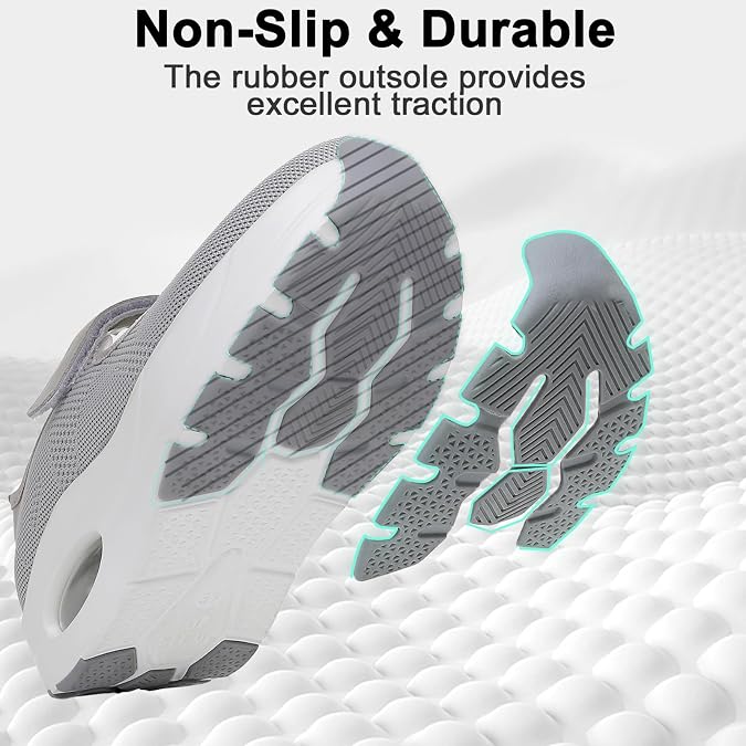 Git-up Women's Arch Support Walking Shoes, Breathable Wide Toe Box Nursing Work Shoes for Plantar Fasciitis