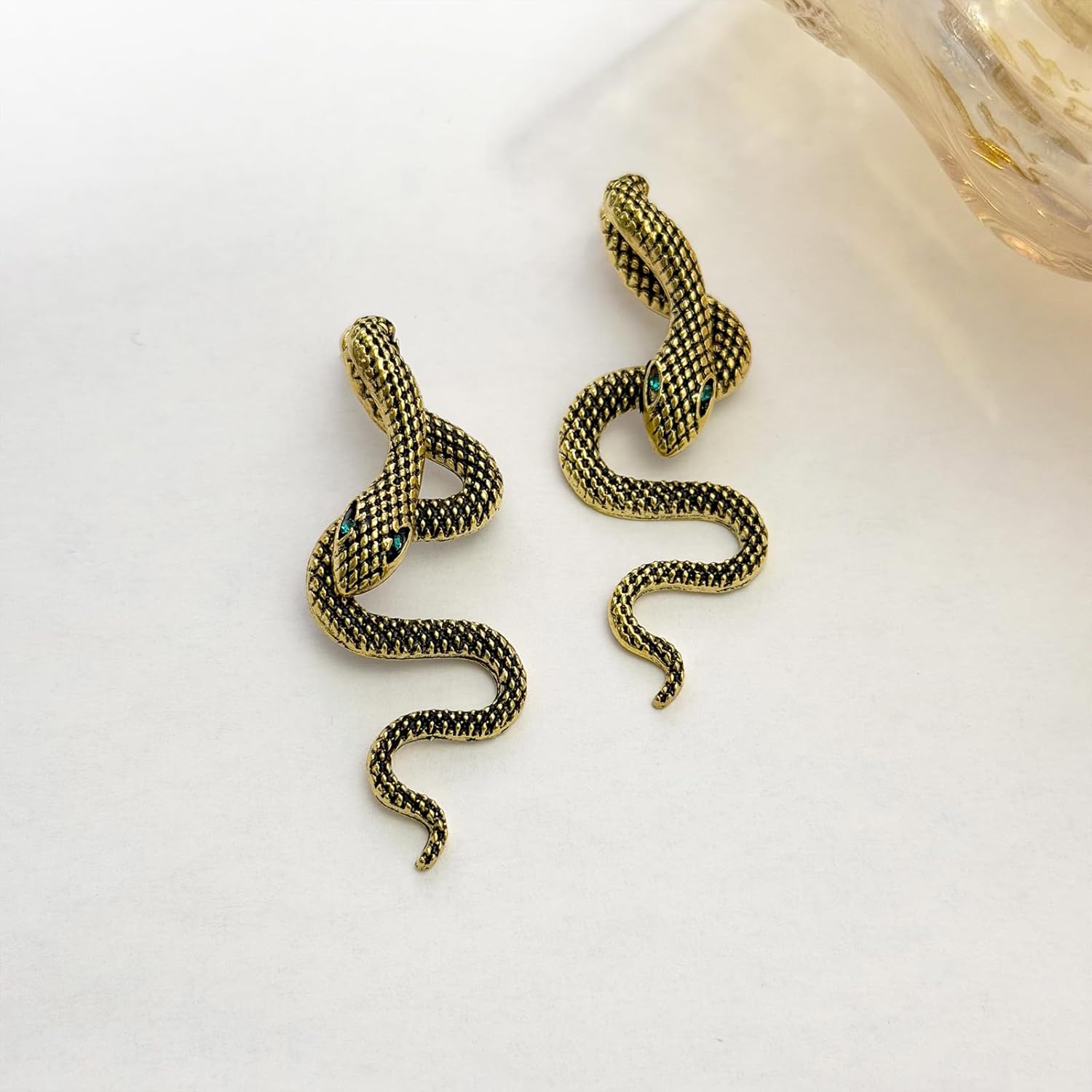 Snake Earrings for Women Gothic Punk Front Back Snake Stud Earrings Snake Accessories - Image 4