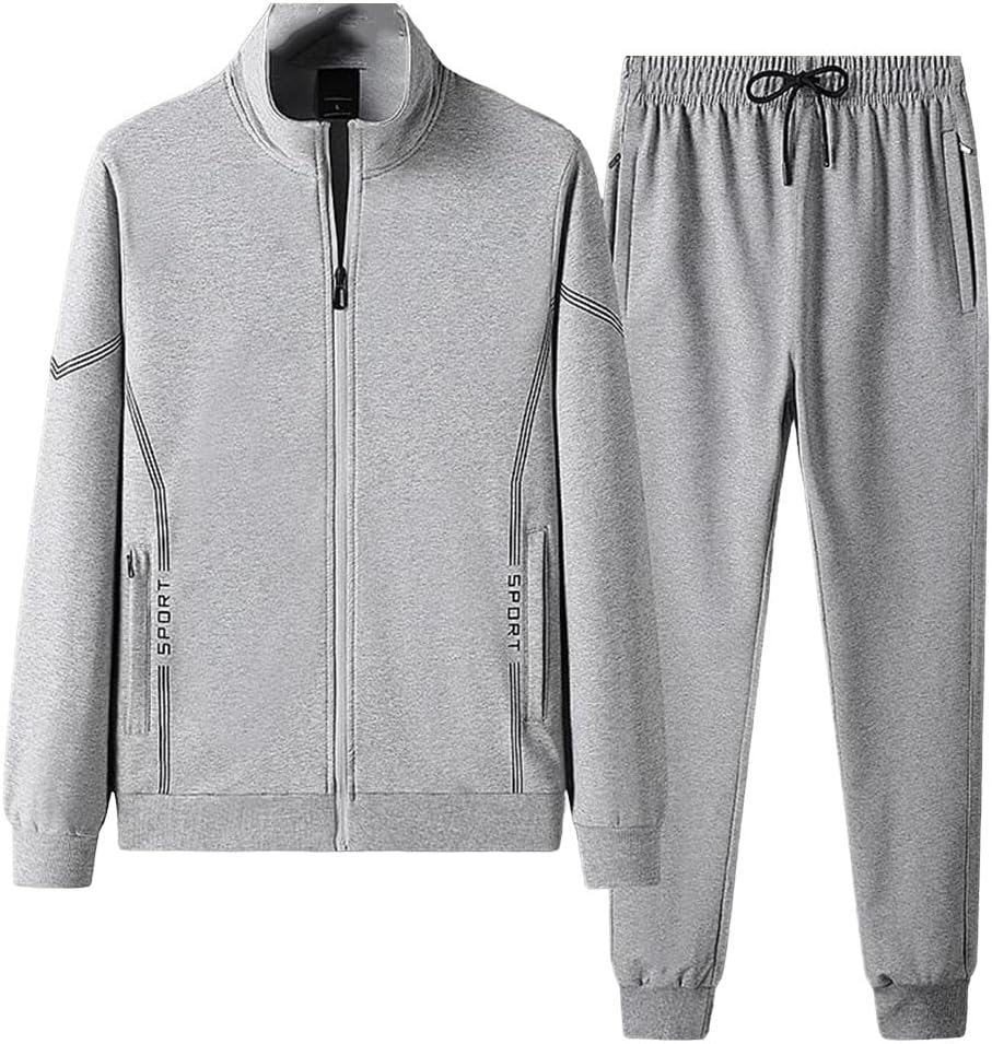 Men's Tracksuit Casual Joggers Hooded Sportswear Jackets Pants 2 Piece Sets Hip Hop Running Sports Suit