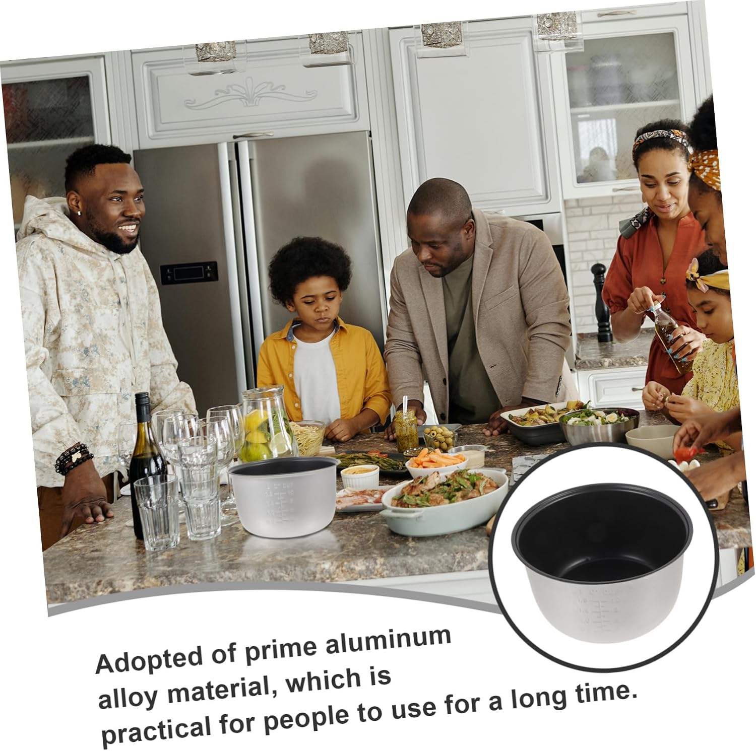 Convenient Non-stick Rice Cooker Inner Pot Multi-use Kitchen Accessory for and Baking Compatible Rice Cookers and Practical Design