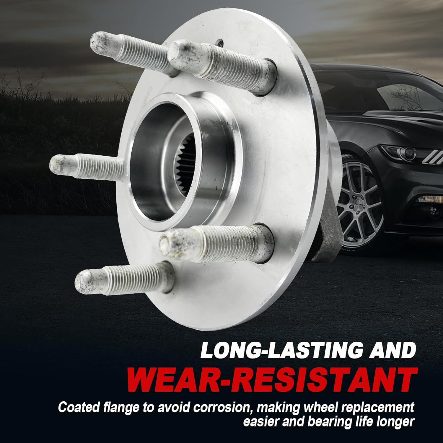 Pair 513282 Front/Rear Wheel Bearing Hub Assembly Compatible with Cadillac CTS 2008-2014 2018 2019, for Cadillac XTS 2018-2019, for Chevy Camaro 2010-2015 Impala 2018-2019, 5 Lug w/Encoder ABS - Image 6