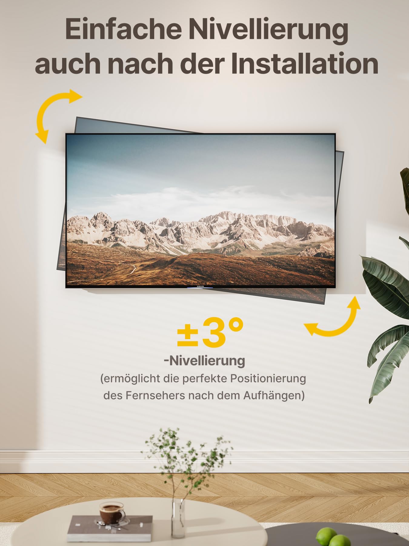 monTEK Supporto da parete per TV da 23-65 pollici o monitor fino a 35 kg, orientabile e inclinabile, con estensione da 423 mm, supporto da parete universale, VESA 400 x 400 mm