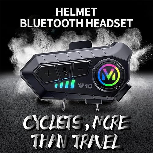 Miniatura 2 de Y10 Audífonos Bluetooth para casco de motocicleta, auriculares Bluetooth 5.3, reducción inteligente de ruido, calidad de sonido de nivel HiFi,