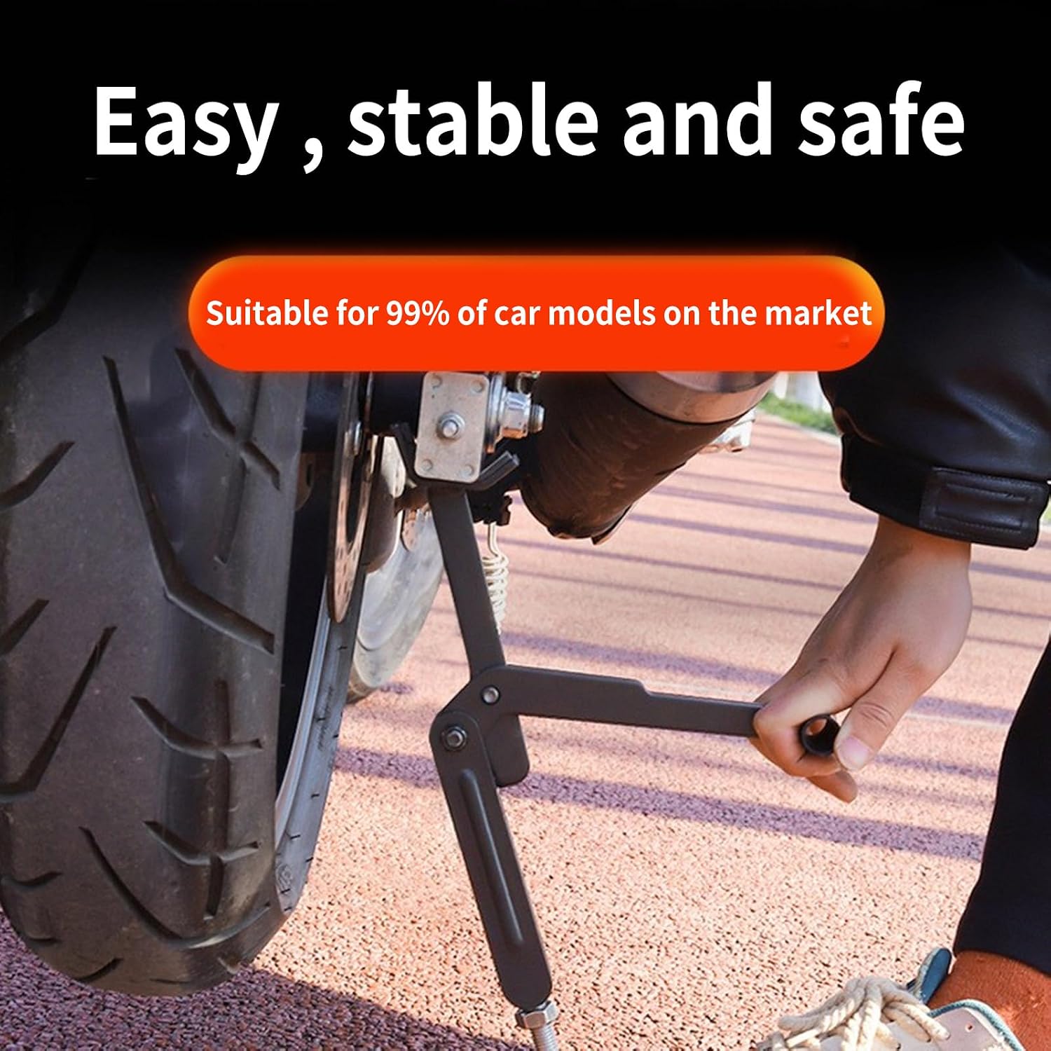 Motorcycle Folding Lifting Frame Foldable Heavy Lift Stand Stable Cranes Frame for Maintenance Kickstand Wheel Side Stand Paddock