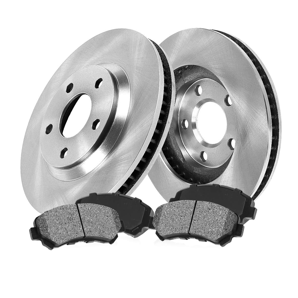 Callahan Brake Parts CRK13229 FRONT 260 mm Premium OE 5 Lug [2] Disc Rotors + [4] Metallic Pads