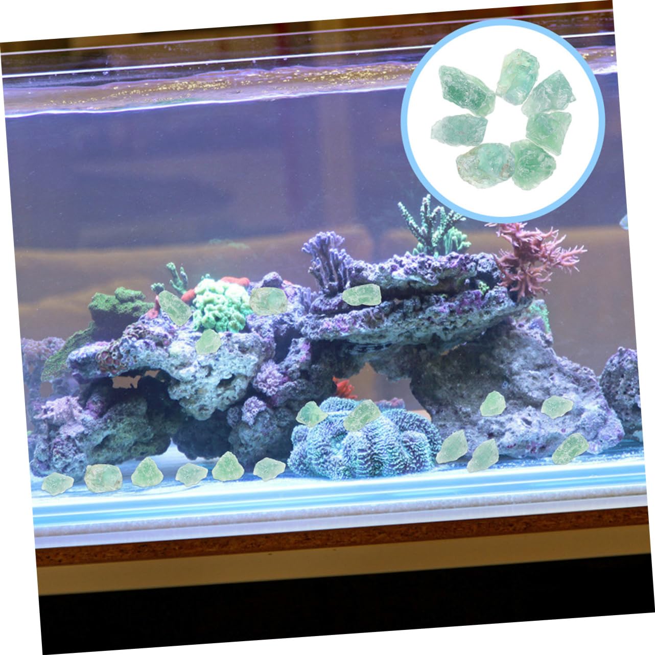 Amazon.co.jp: TOGEVAL 1セット香薰扩香石 グリーンフルオライト装飾石