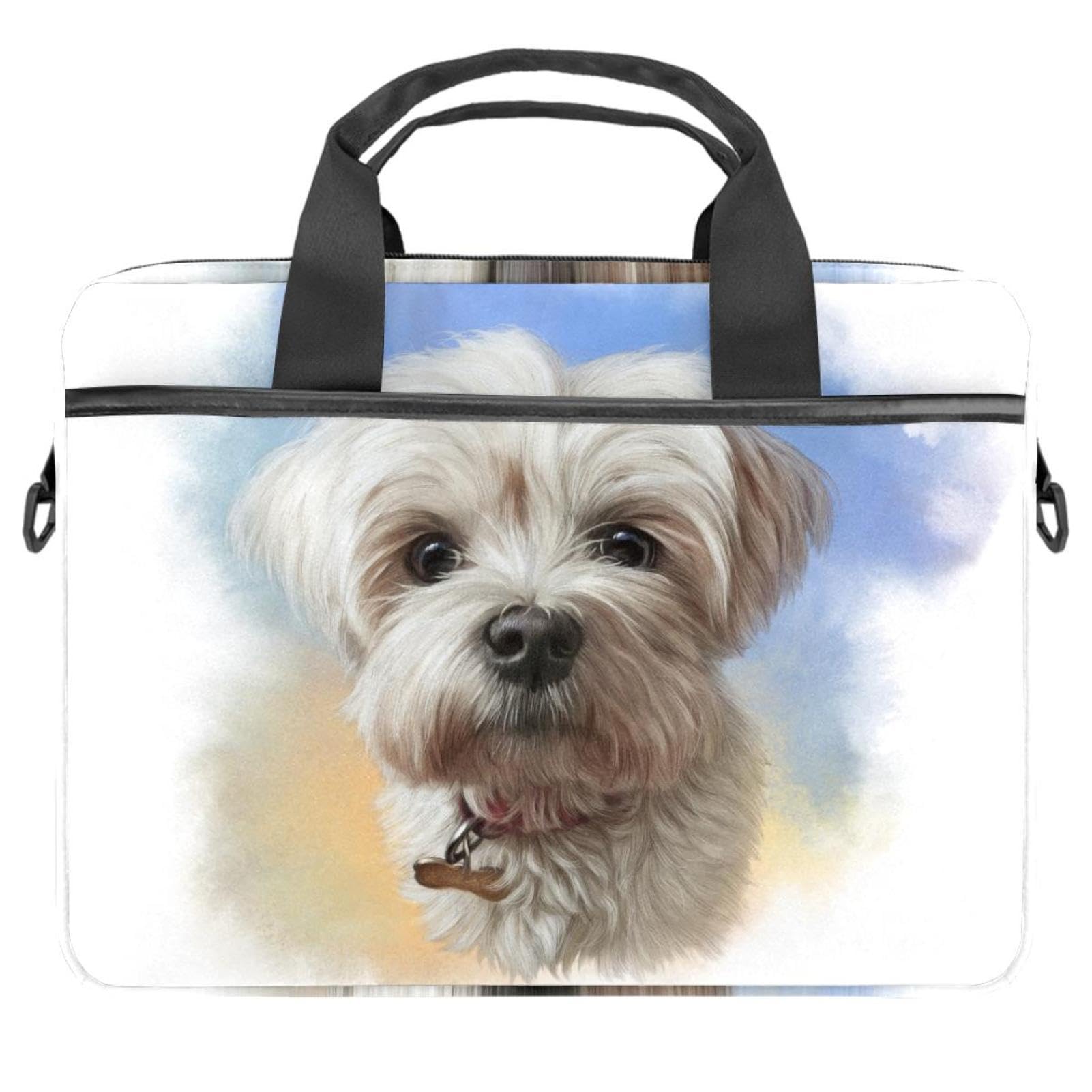 Maletín laptop contra impactos bolso bandolera Shih Tzu para ordenador 36.7 cm 8