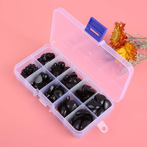 Miniatura 4 de Yetaha 150 piezas de nariz de plástico, 5 tamaños de nariz triangular artesanal para animales de peluche, muñecos de animales, juguetes de peluche