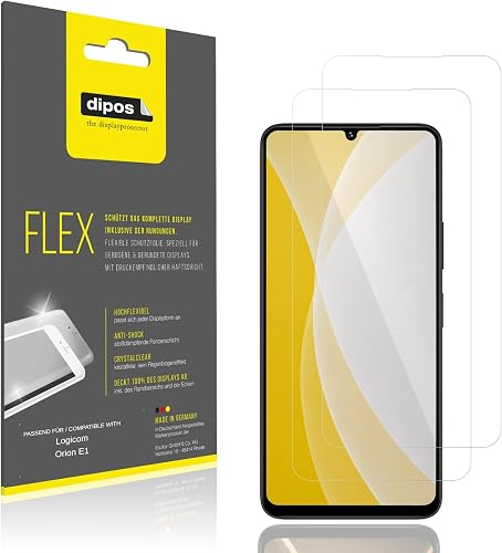 dipos FLEX 2x Film protection écran pour Logicom Orion E1 