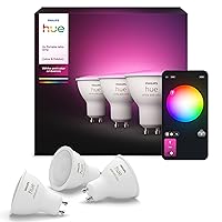 Philips Hue Faretto Smart GU10, Luce Bianca e Colorata (3 pezzi)