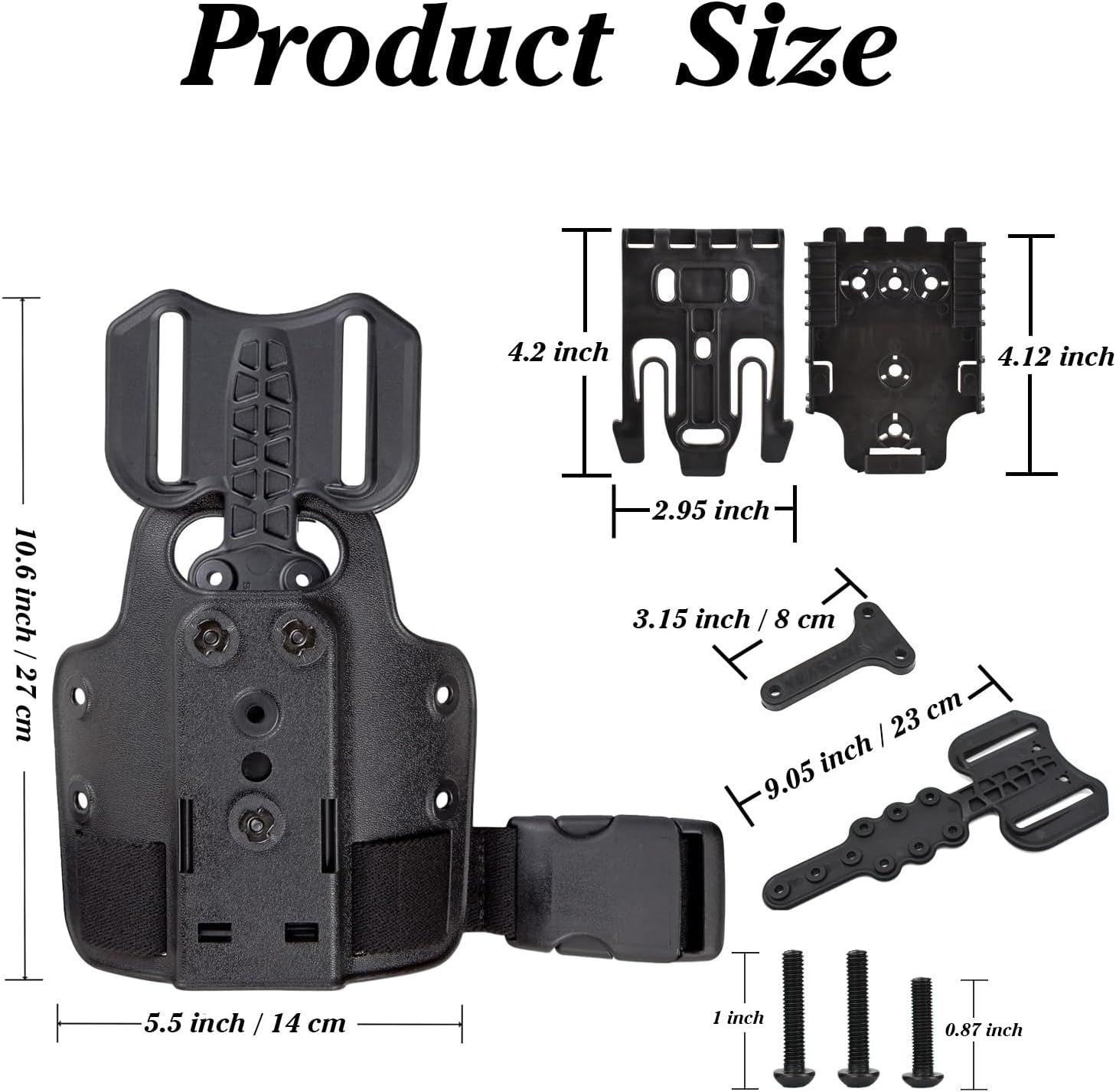 Drop Flex Adapter and QLS 19 22 for Quick Lock System Kit with Single Strap Platform Leg Guard for Holsters - Image 6