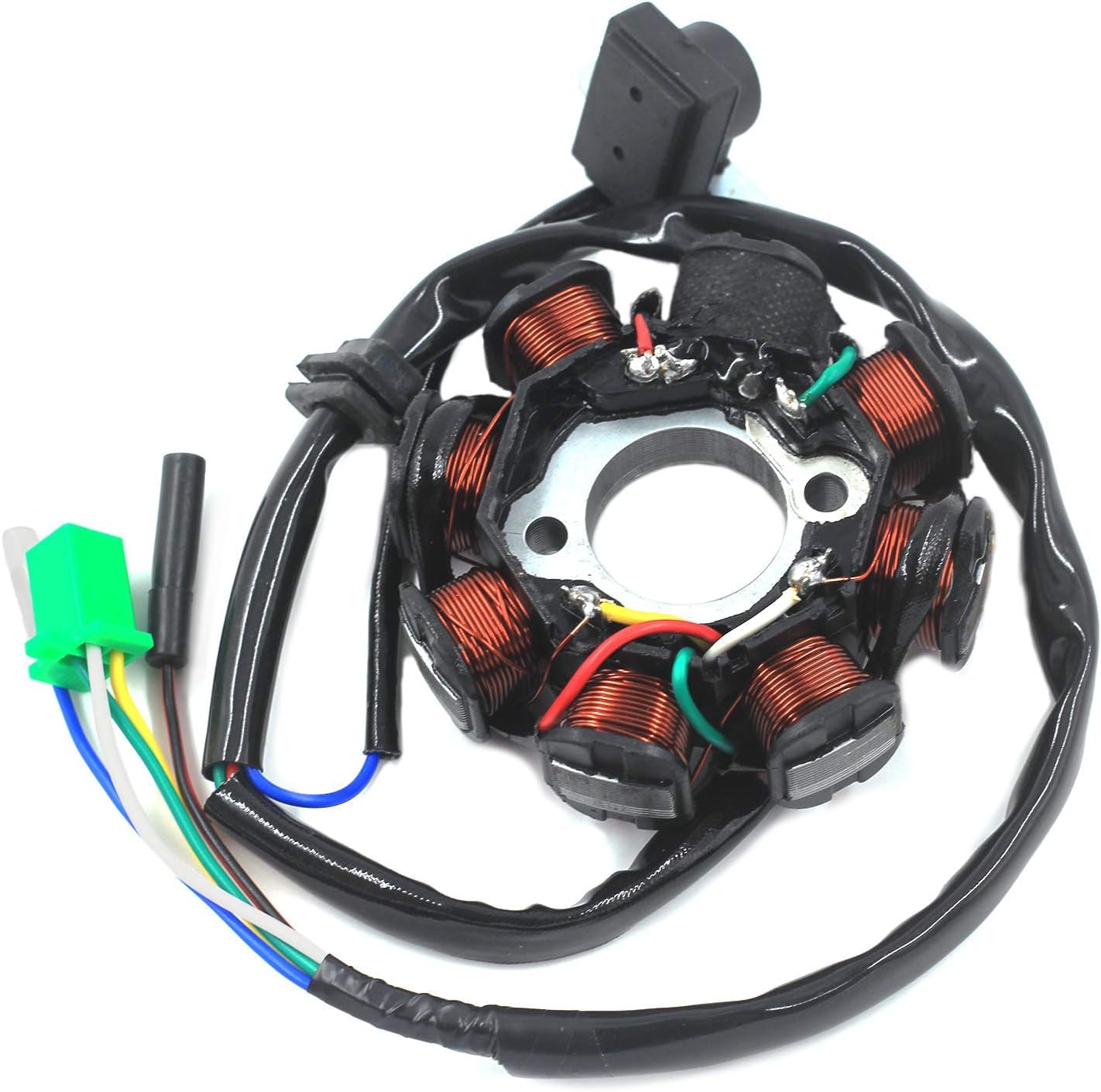 Gy6 Stator, Bobina de encendido para motocicletas y scooters (5 conductores DC 8 pines)
