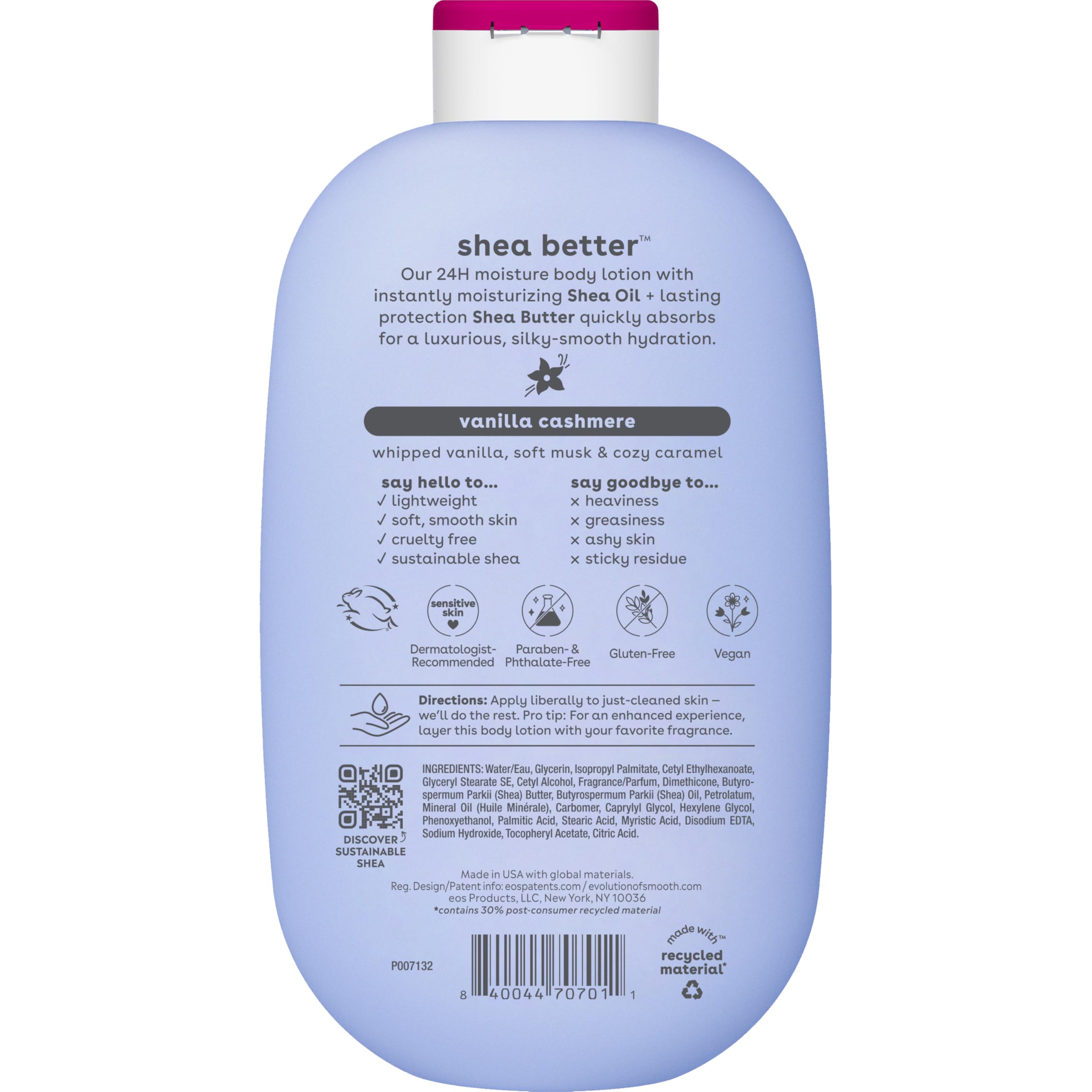 EOS Shea Better 24H Moisture Body Lotion Vanilla Cashmere