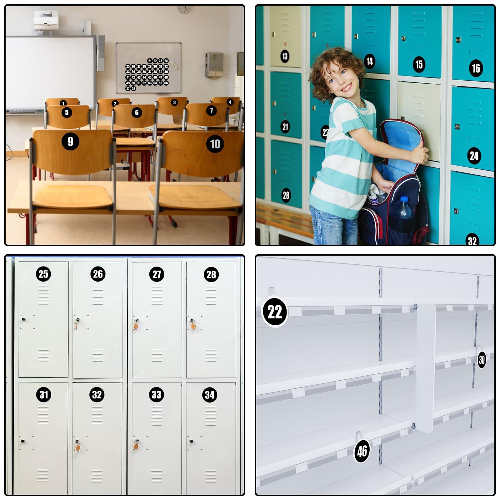 Line Up Spots For Classroom Floor 58-Piece Classroom Floor Stickers ...