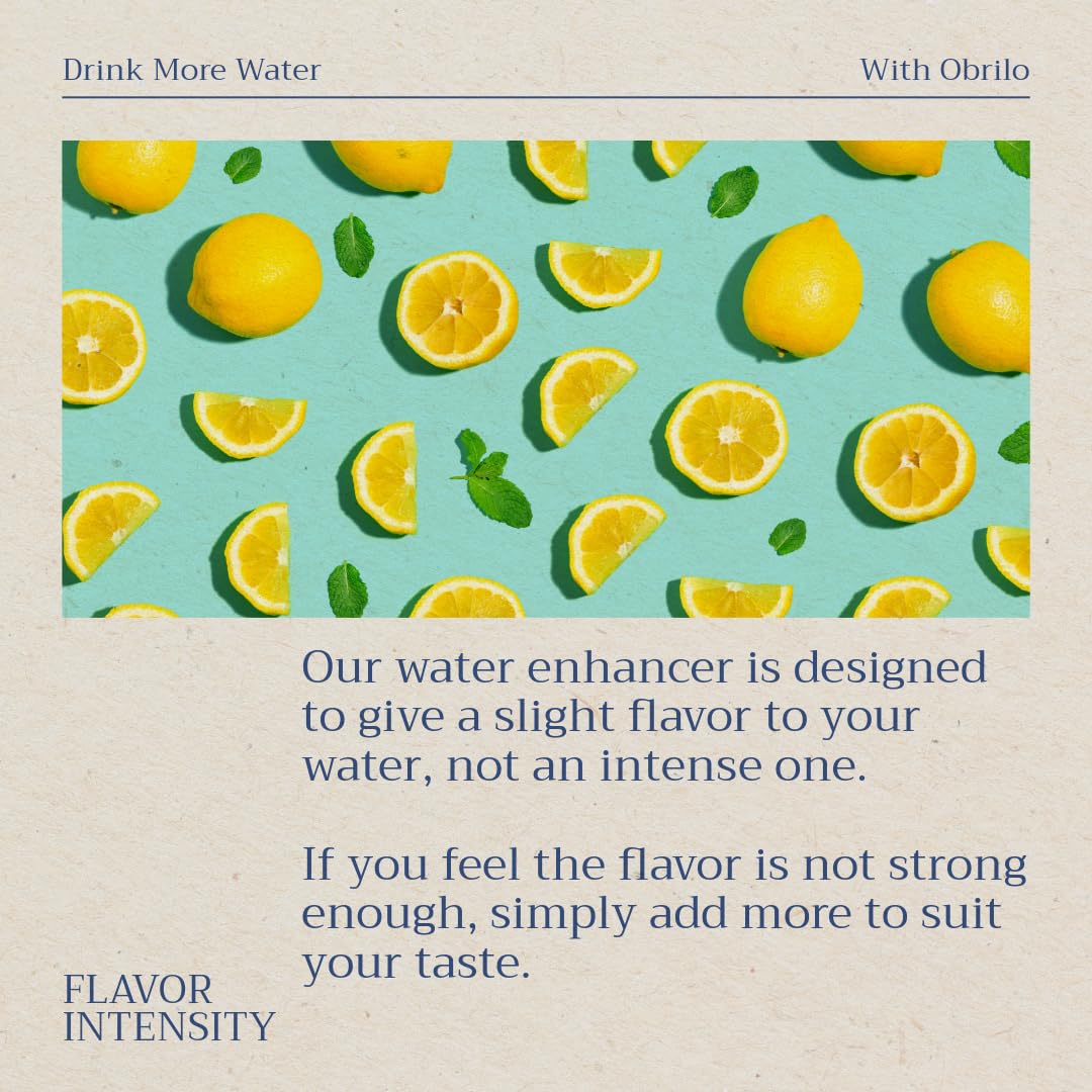 Obrilo Water Enhancer Liquid Flavoring Drops - ZERO Sugar/Calorie, Dye Free, Naturally Flavored Drink Syrup, 2.0 fl oz x 10 Bottles for Kids & Adults (Variety 10 Pack) - Image 6