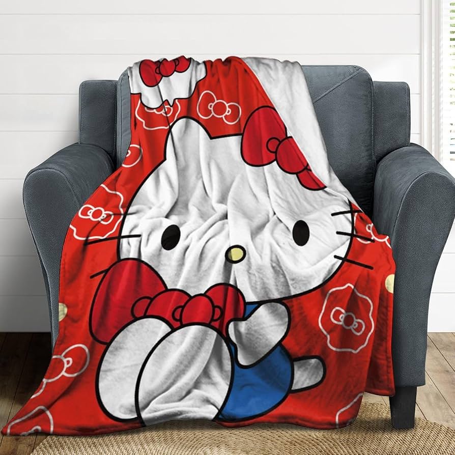 Amazon｜ブランケット ハローキティ 赤 毛布 膝掛け シングル 掛け毛布