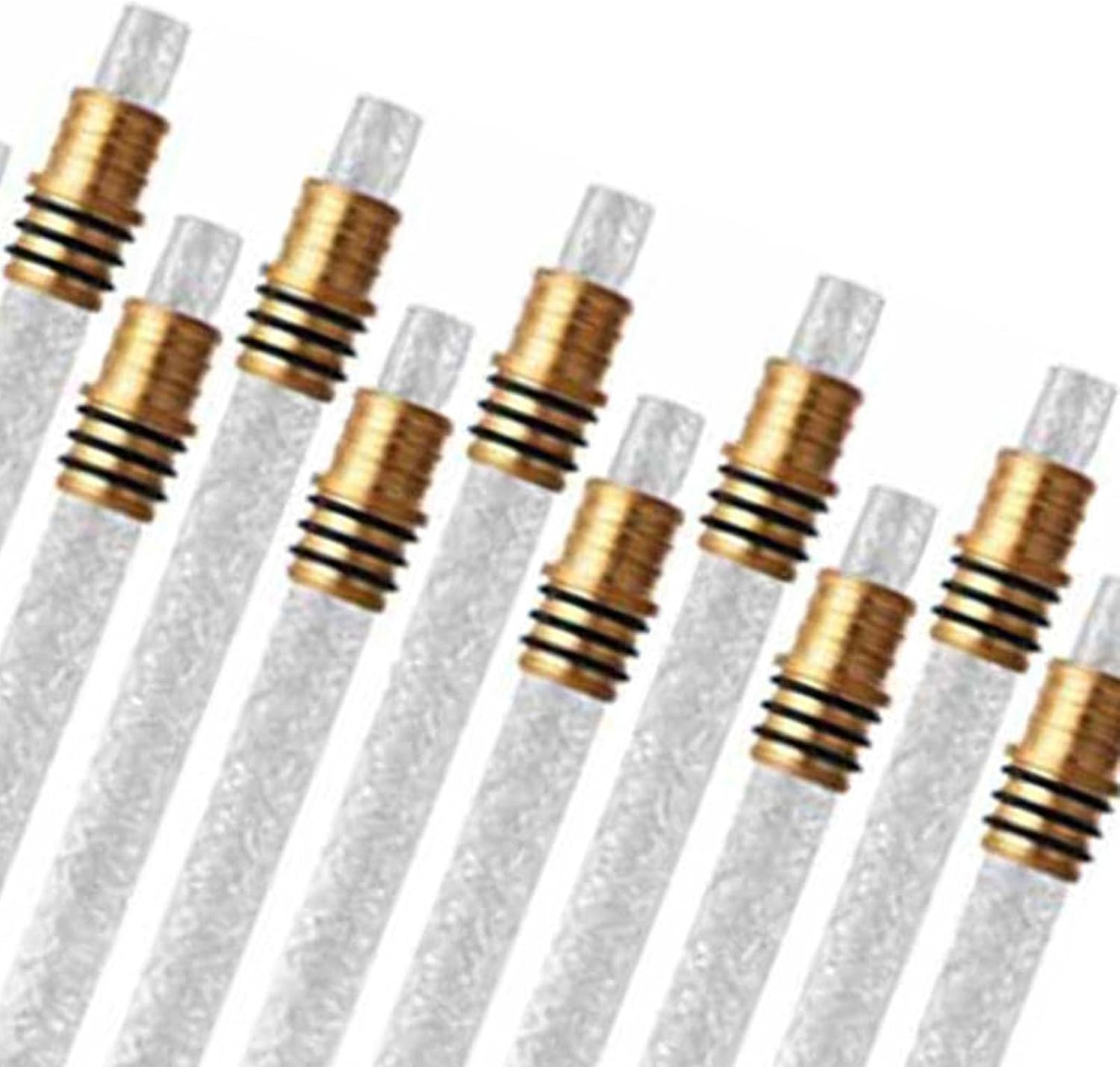 Wine Bottle Torch Wicks Kit with Brass Holders Fiberglass Replacement Wicks for DIY Torches - Home Outdoor Decor 10PCS