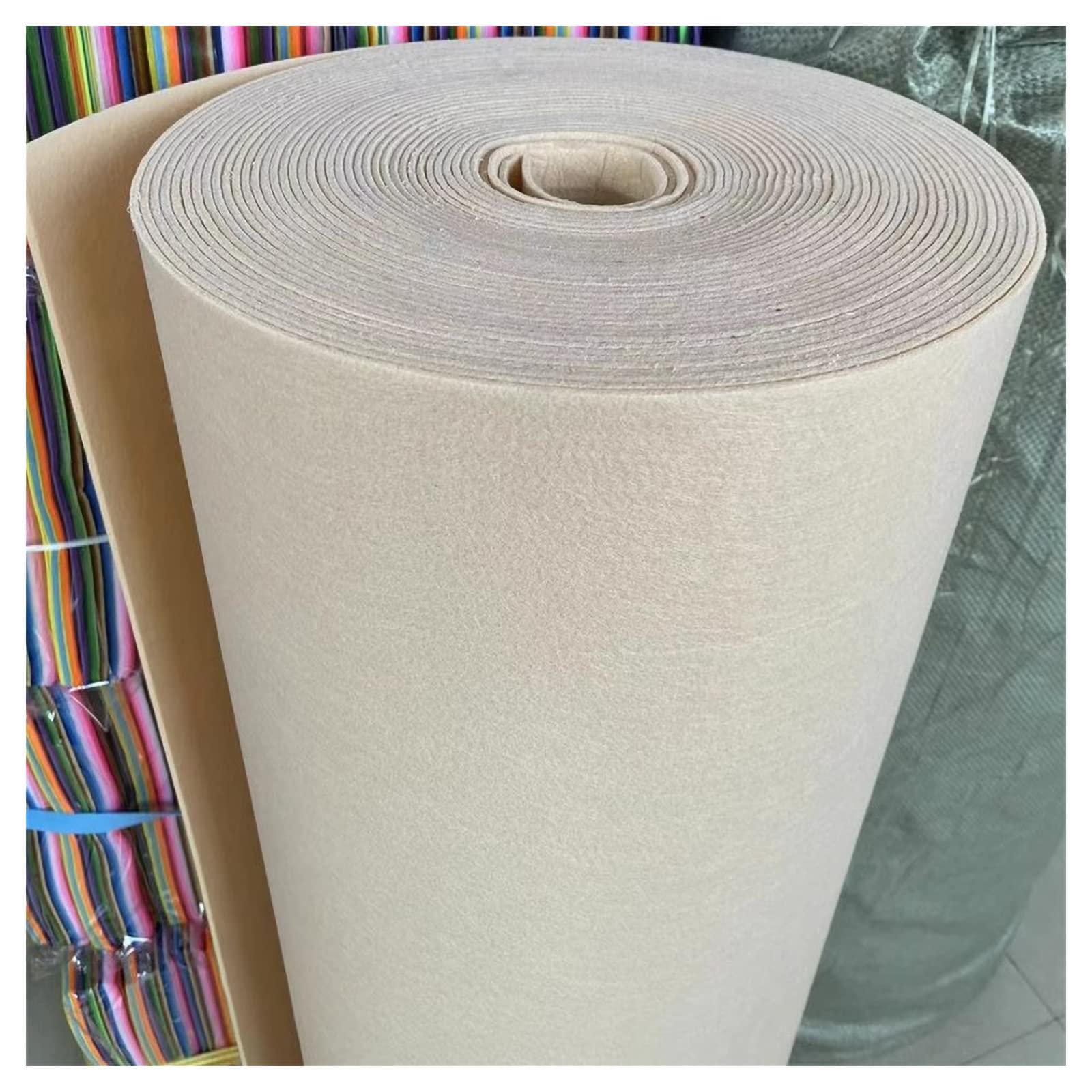 40 Colors Felt Fabric by The Metre 3mm Thick for Handicraft Sewing Patchwork Craft Projects DIY Christmas Decorations 100 Cm Wide Sold by The Meter(Color:Skin Color)