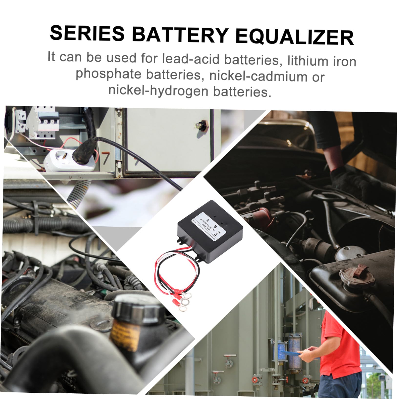 Ciieeo Ecualizador de Batería 24v para Banco de Baterías Estabilizador de Voltaje 12v Dispositivo de Protección contra Sobrecarga y Descarga Excesiva Regulador de Voltaje Eléctrico