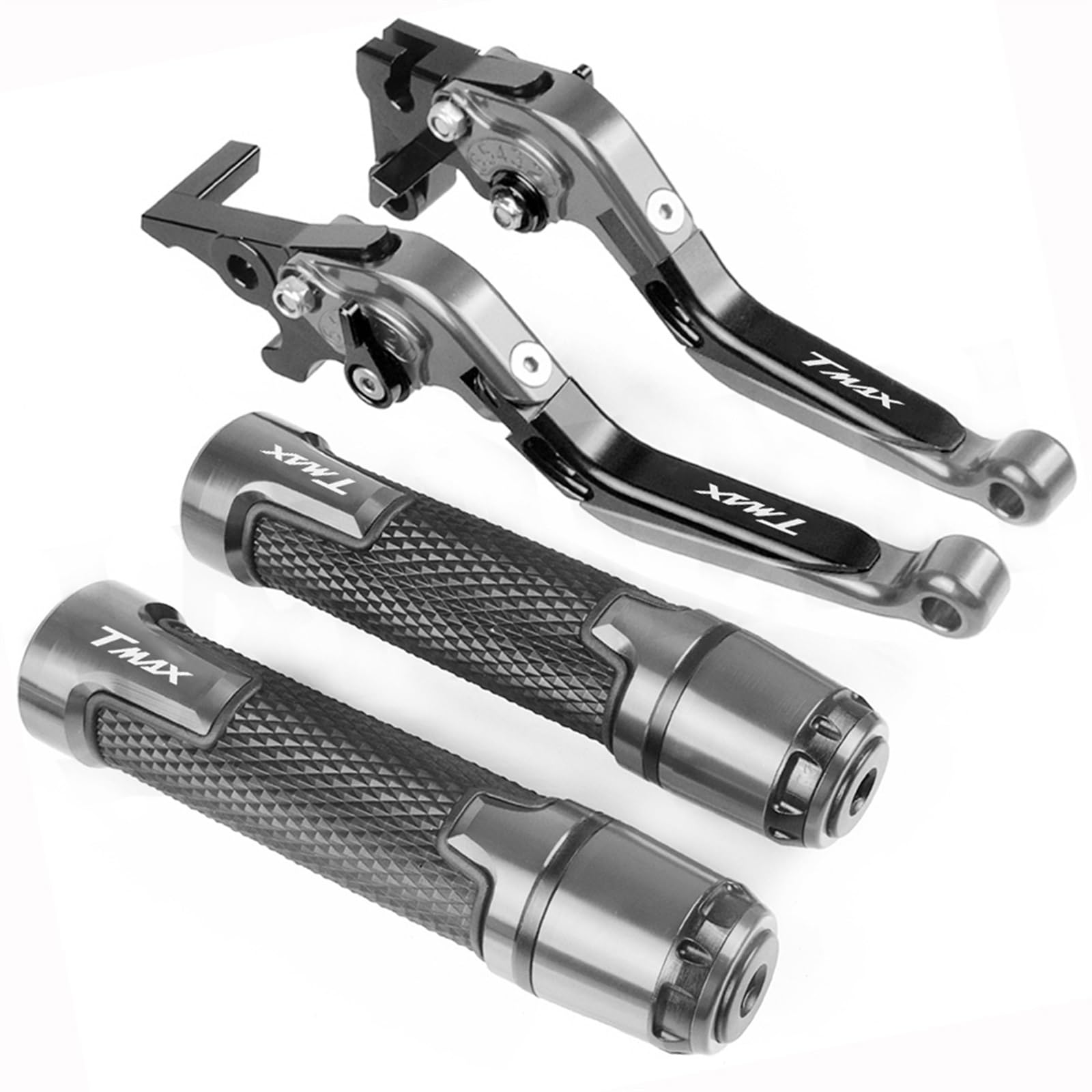 Leviers de frein Yamaha TMAX 500 pliables et poignées de guidon alu
