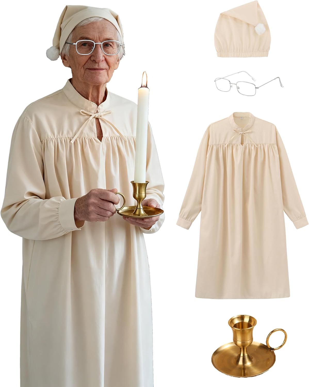 Men's Nightgown Adult Christmas Pajamas Fancy Dress Outfit Costume Cosplay