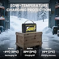 Vista 5 de 12V 100Ah LiFePO4 Battery,BCI Group 31 Lithium Battery with Built-in 100A BMS,15000 Cycles Lithium Iron Phosphate Battery Perfect for Trolling