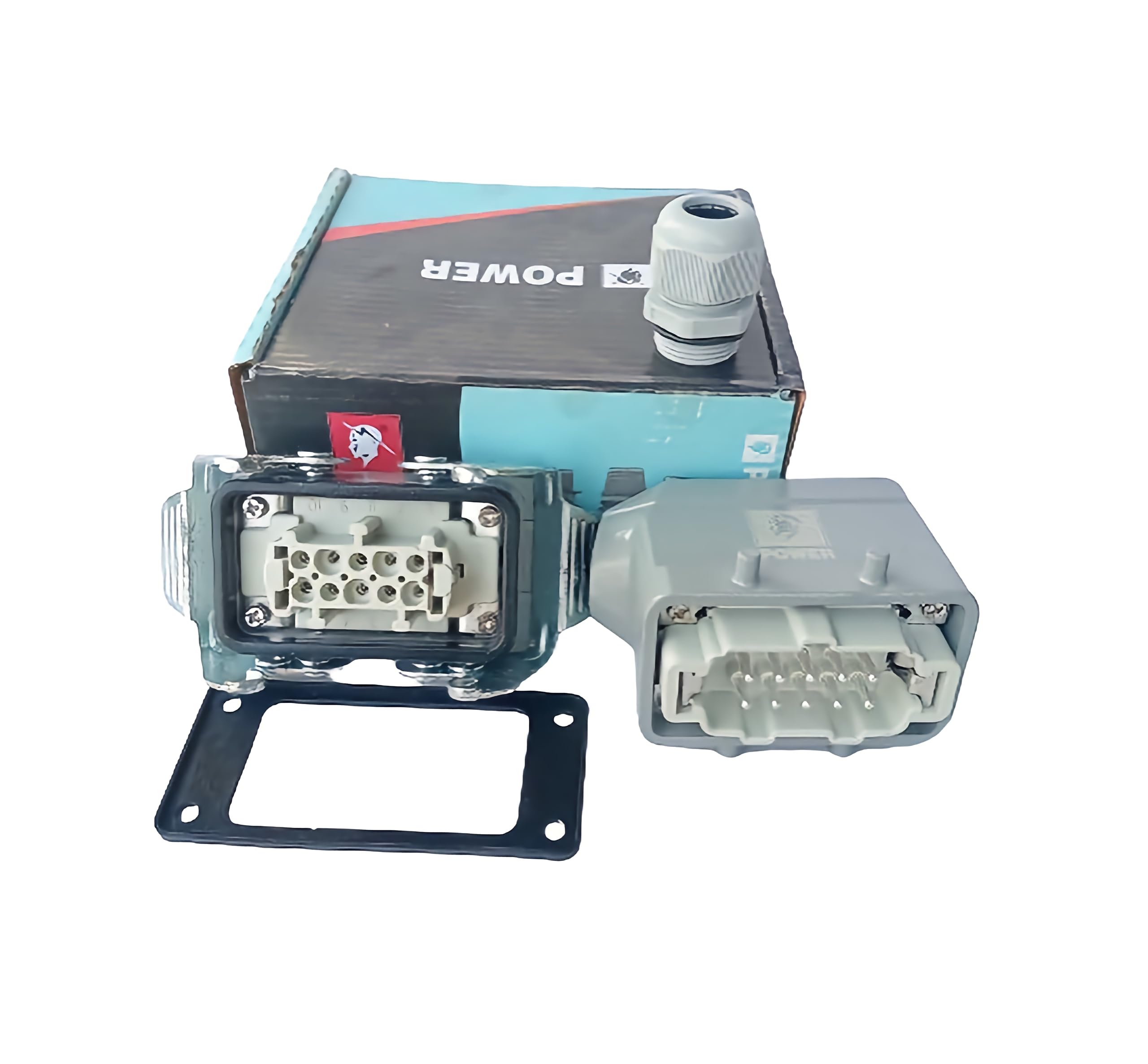 Power Make Rectangular 16 Pin Heavy Duty Connector, Plug Top Line and Lateral Line 16A (HDL-HE 16 PIN)-image-28