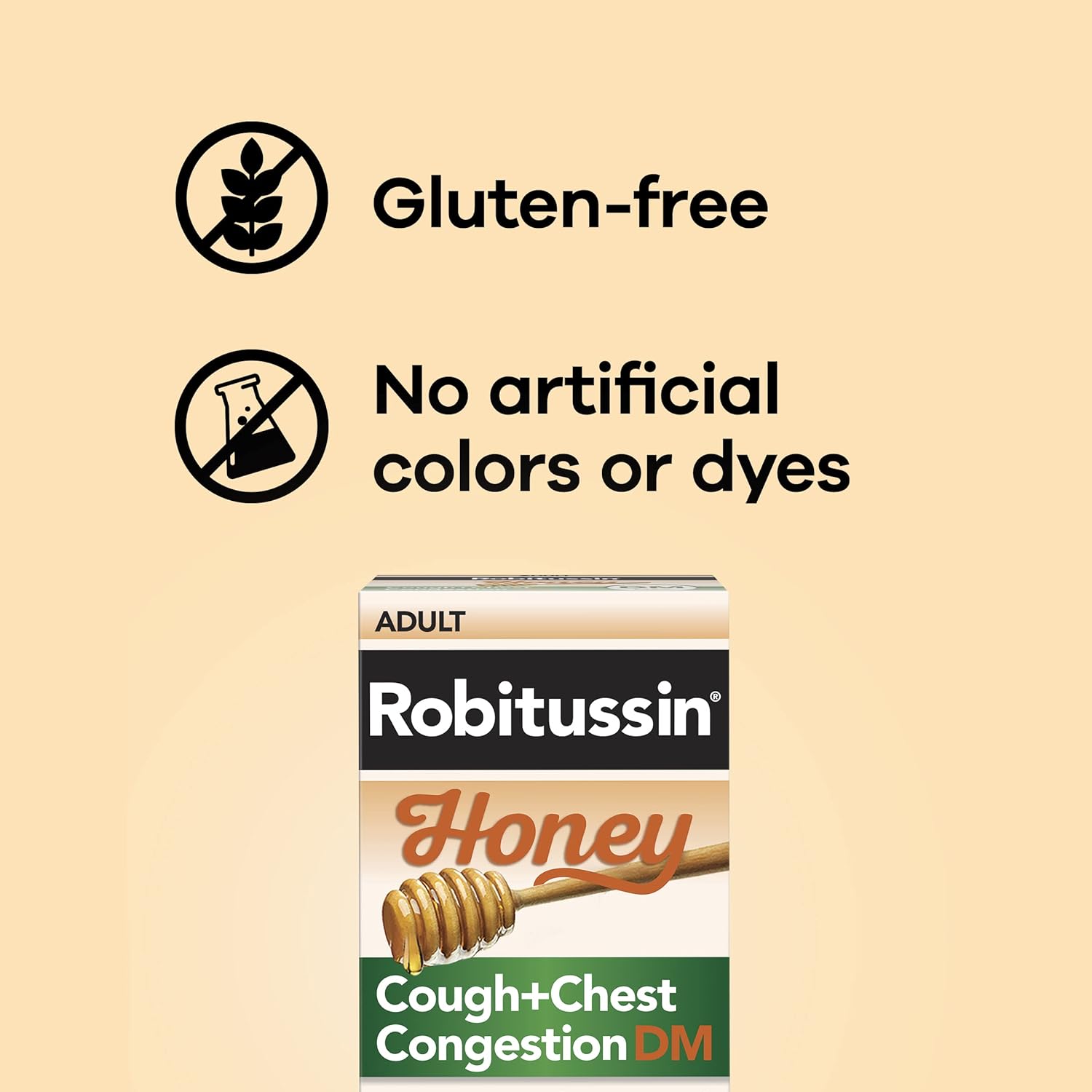 Buy Robitussin Maximum Strength Honey Cough + Chest Congestion DM