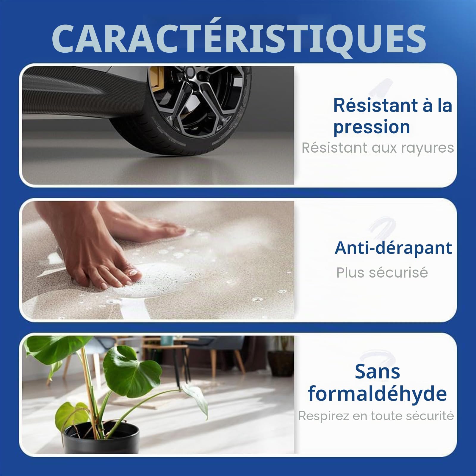 Peinture de sol en époxy Louis Forest, peinture en époxy pour sol en sable coloré, peintures de garage effet marbre à effet marbre à haute brillance, revêtement à base d’eau pour garage imperméable et