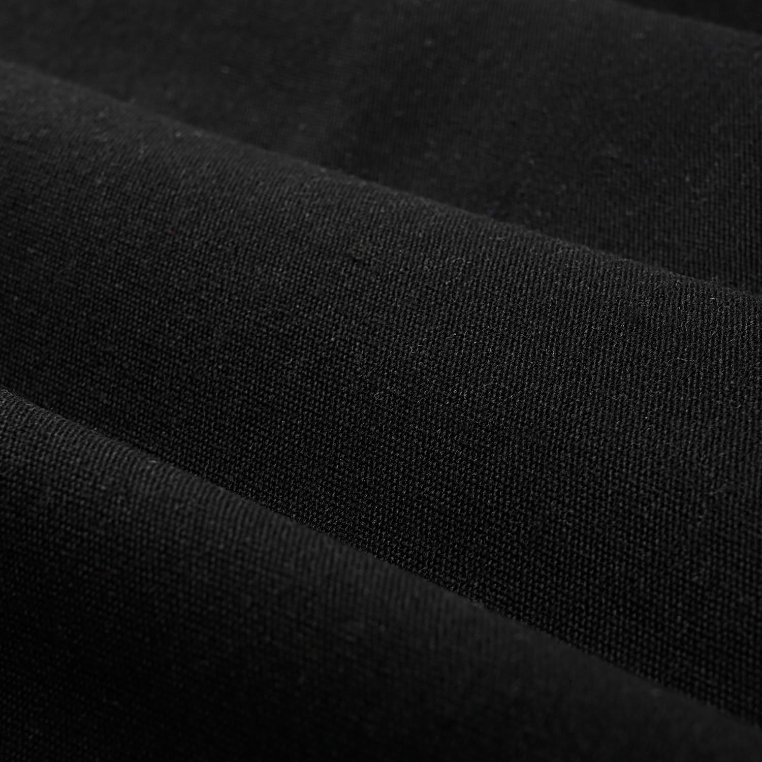 DOSLY Ides - Cortina de Ducha Negra de Granja, Rayas Beige y Negras, Cortina con Botones, Tela Tejida de Lino y algodón, Estilo rústico, Estilo rústico, 72 x 84 Pulgadas, para baño